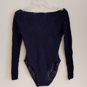 Black Stretch Lace Bodysuit